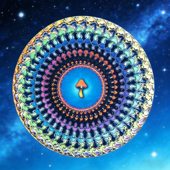 2Pcs Zoetrope Slipmat 12 Inch Animated Optical Illusion Turntable Mat Visual Art Meets Vinyl Culture Non-Slip Felt Record Player Pad for Vinyl