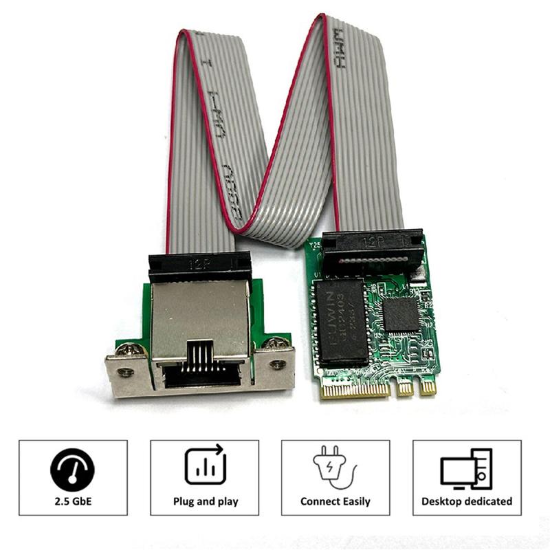 Сетевая карта M.2 A+E KEY 2.5G Ethernet LAN RTL8125B Промышленная сетевая карта управления Сетевая карта M.2 Gigabit Ethernet JAS