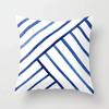Watercolor Blue Cushion Cover Abstract Marble Geometric Pattern Sofa Pillowcase Bedroom Home Decor Car Office Decorative 45x45cm