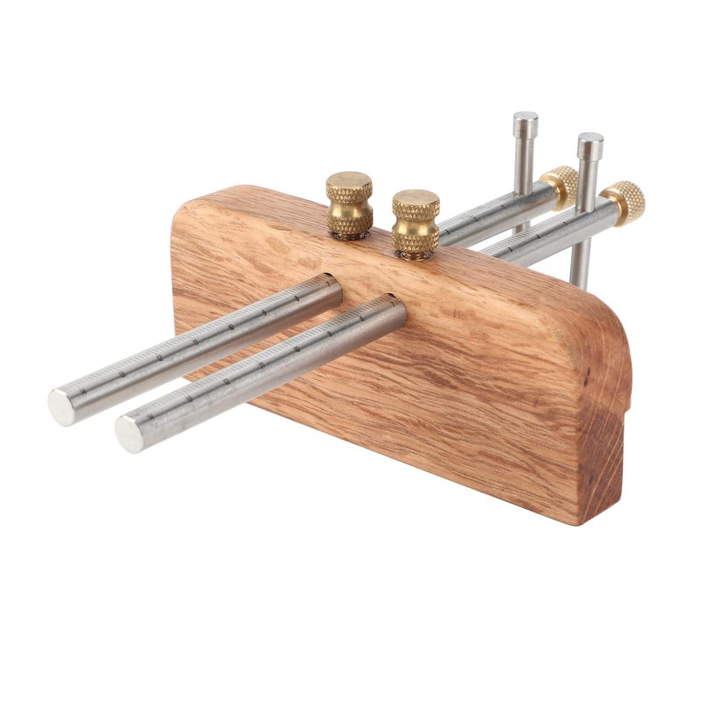 Woodworking Marking Gauge Dual Rod Draw Line Stainless Steel Mortise Gauge for Metal Wood Ceramic