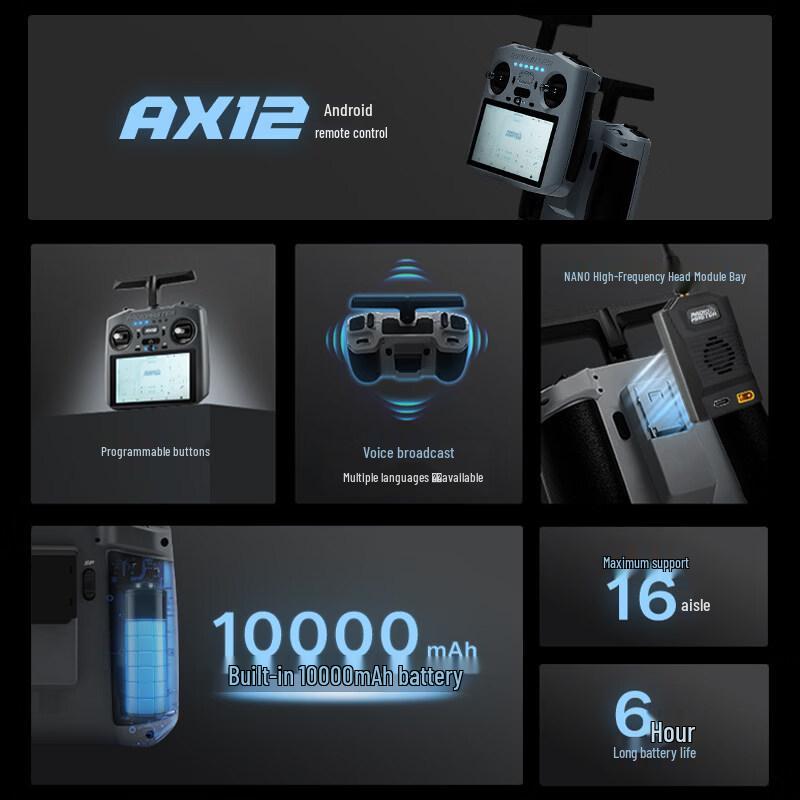 Радиоуправляемый пульт Android RADIOMASTER AX12 2,4 ГГц