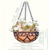 Coconut Brown Round Iron Chain Hanging Basket Flowerpot European Creative Fleshy Green Plant Chlorophytum Comosum Flowerpot