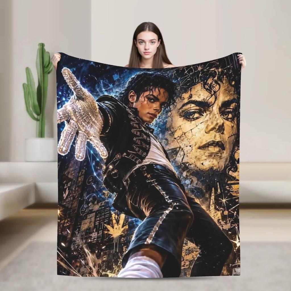 Плед MJ от J-Jacksons Фланелевый Потрясающе Теплый Плед для Покрытия Стула Дивана Зима