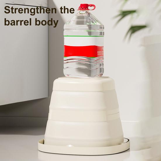 Folding Bucket with Handle Large Capacity Strong Load-bearing Outdoor Fishing Bucket Portable Compact Collapsible Bucket