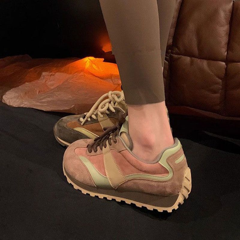 Dexun Shoes Popular Women's Versatile Niche Casual Shoes Women's Autumn Maillard Sports Shoes Forrest Gump Shoes