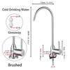 1/4 "кухонный кран из нержавеющей стали, кран для очистки воды, кран для питьевой воды, фильтр, кран, одиночный кран для раковины с холодной водой