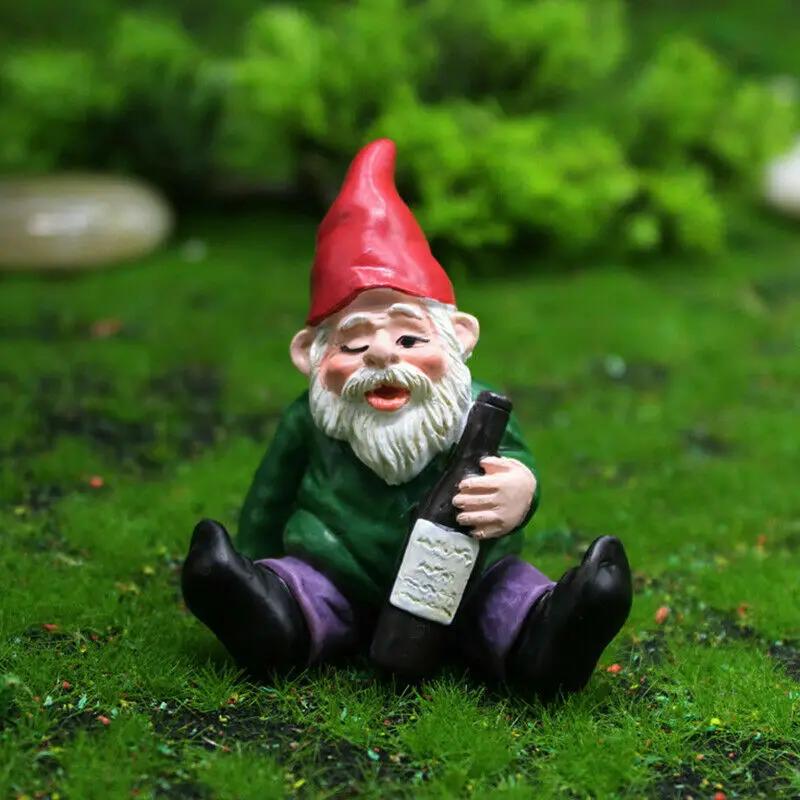 1 Set Personality Garden Decoration Dwarfs Resin Crafts Micro Landscape Scene Set Decoration