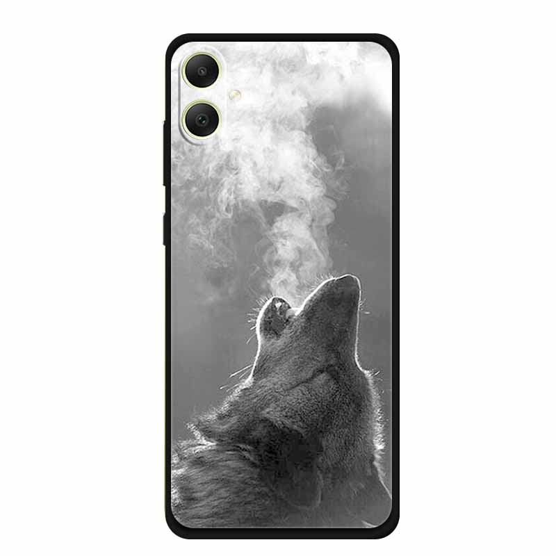Чехол для Samsung Galaxy A07 2025 Чехол для телефона Лев Черный Силиконовый Мягкая Задняя Крышка Для Samsung Galaxy M06 F06 A05 M05 F05 A06 Чехол