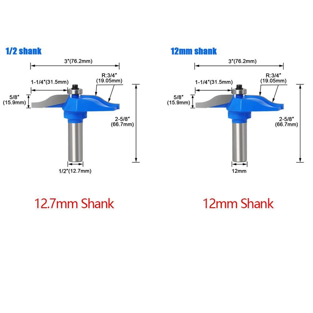 12mm 1/2" Shank Router Bit Cabinet Door Wood Cutters Durable Milling Cutter  Woodworking Tools