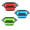 Silicone Folding Drainer Basket Fruit Vegetable Foldable Colander Kitchen Strainer For Food Pasta Kitchenware Drain Device