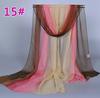 Женский модный вуалевый шарф для девочек, шифоновый шарф, женский высококачественный шарф из шелка с градиентной расцветкой, популярные шарфы, шаль-палантин