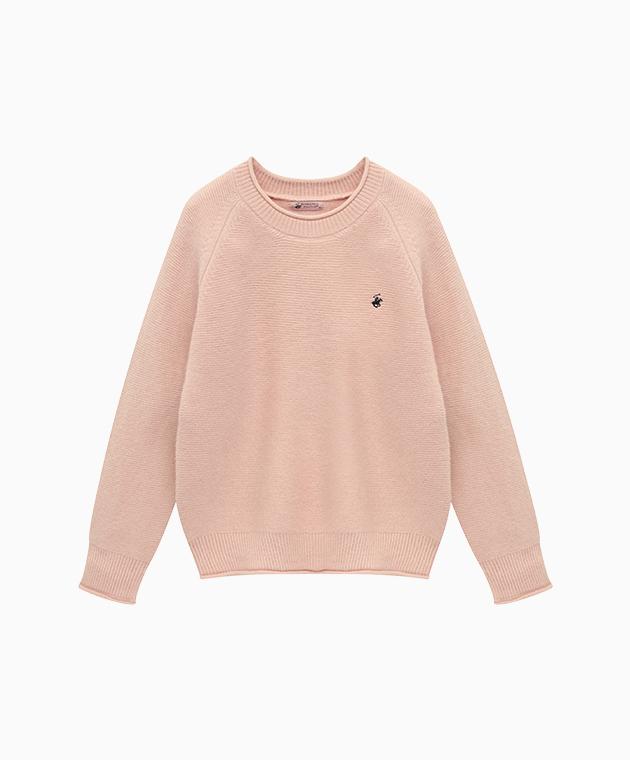 Женский круглый свитер с подвернутыми рукавами реглан Beverly Hills Polo Club 8 цветов Tk380