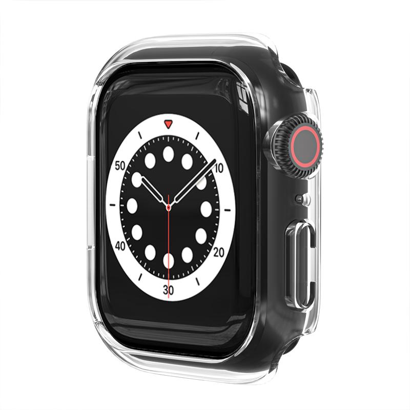 Чехол для Apple Watch Case 6 se 4 3 44мм 40мм 42мм 38мм Аксессуары Защитная пленка для экрана из ПК Бампер iWatch series 7 8 41мм 45мм Чехол