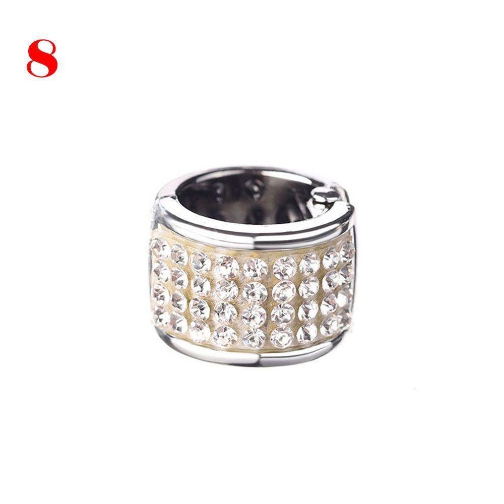 Punk Elastic Crystal Hair Ring Headband Hair Cuff Ponytail Holder