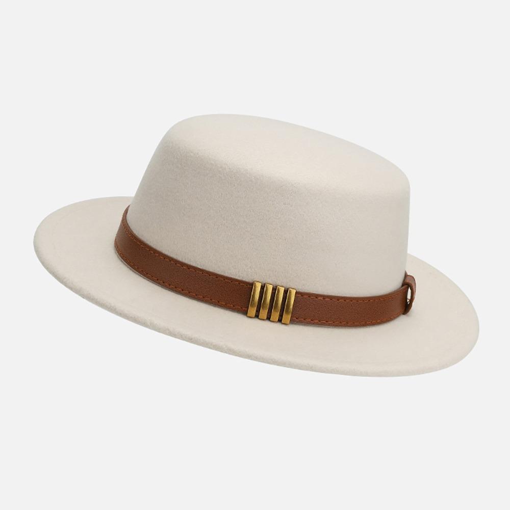 Warm Formal Hat Belt Ornament Opper Hat Trendy Bucket Hat Autumn and Winter