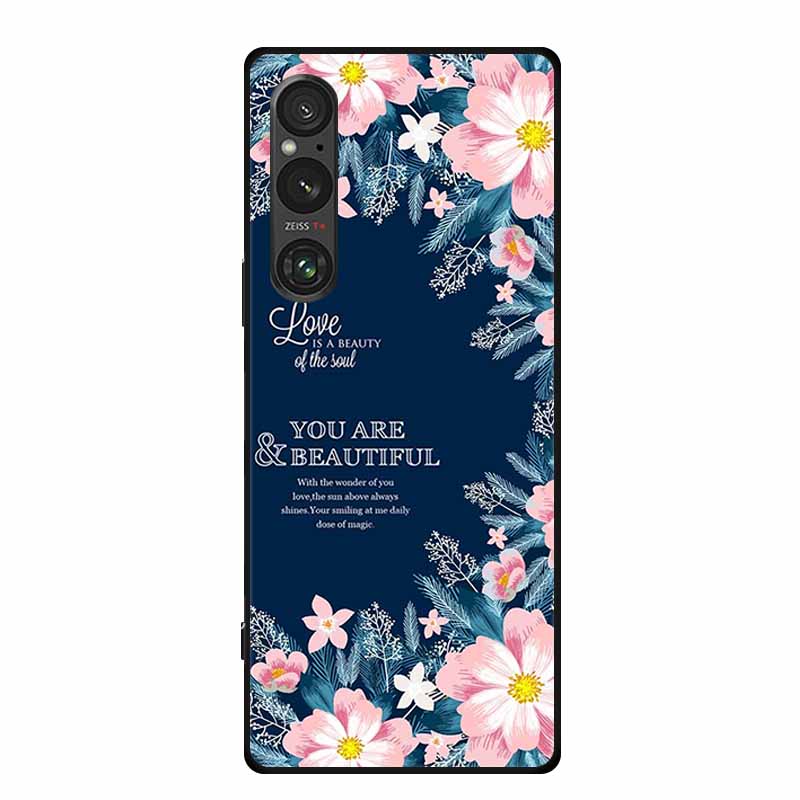 Для Sony Xperia 1 VI Чехол Роскошный Мягкий Силиконовый ТПУ Задняя Крышка Телефона для Sony Xperia1 VI 5G Милый Ударопрочный Цветы Мультяшный Чехол