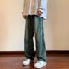 Новые джинсы мужские свободные и универсальные осенне-зимние повседневные брюки износостойкие выстиранные прямые брюки мужские