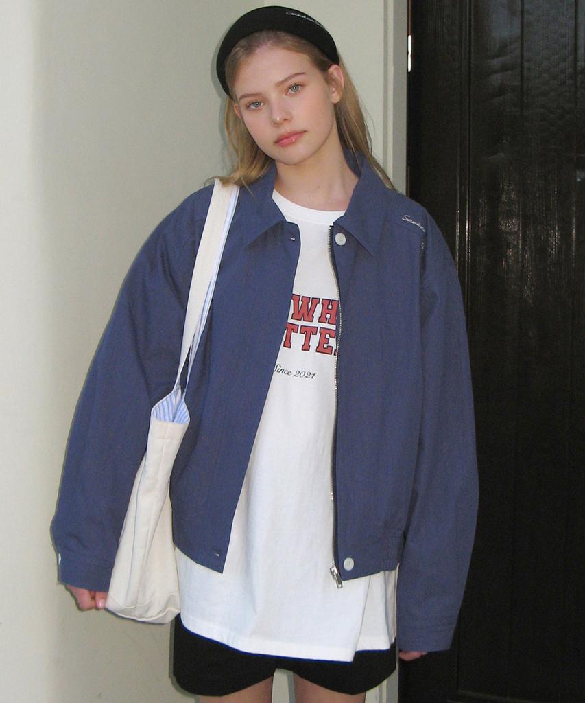 Somewherebutter Salt Bomber Jacket - Vintage Blue