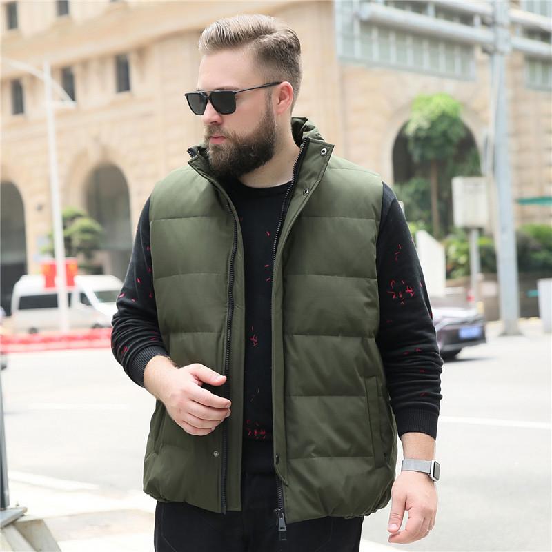 Осень и зима, мужские и женские пары одинакового размера, жилет на пуху Big Fat Plus Fat Plus Guy, майка с милым плечом для простой верхней одежды