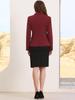 Женский блейзер в стиле business casual от Allegra K, с длинным рукавом, на одной пуговице спереди, офисный пиджак с подплечниками, винно-красный, размер M