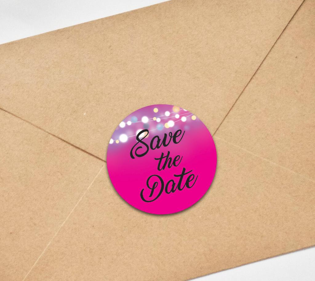 Darling Souvenir 45 шт. синие круглые гирлянды Save The Date наклейки DIY конверт уплотнения-1.6