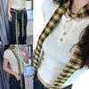 Стильный дизайн из Великобритании Тонкий узкий шарф Особенность Уютная ткань Модный длинный шарф-снуд Украшение на шею для женщин и девушек
