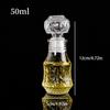 1 Pcs 50Ml Transparent Small Empty Spirit Whisky Wine Bottle Mini Glass Alcohol Liquor Bottles With Screw Cap Whiskey Decanter