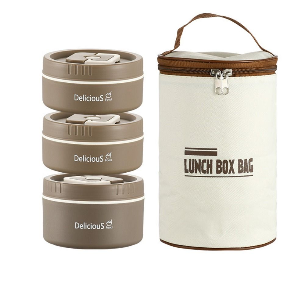 Большой емкости изолированный пищевой контейнер из нержавеющей стали ланч-бокс с сумкой для хранения для взрослых