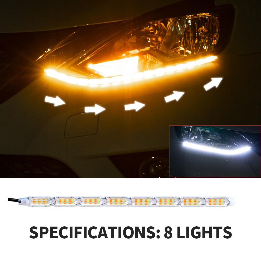 Гибкая светодиодная лента DRL дневные ходовые огни водонепроницаемые последовательные фары дальнего света Switchback Runners угловой указатель поворота