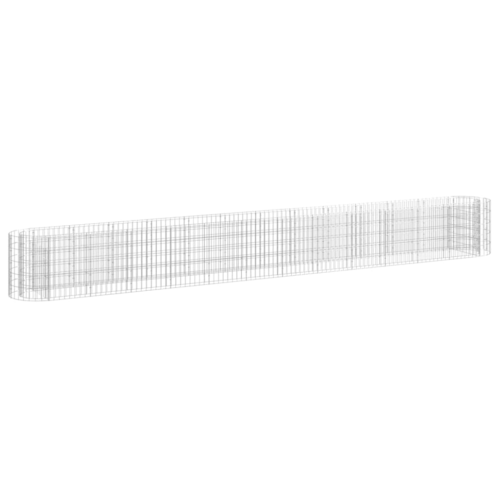 Gabion Raised Bed Galvanized Iron 470 x 50 x 50 cm