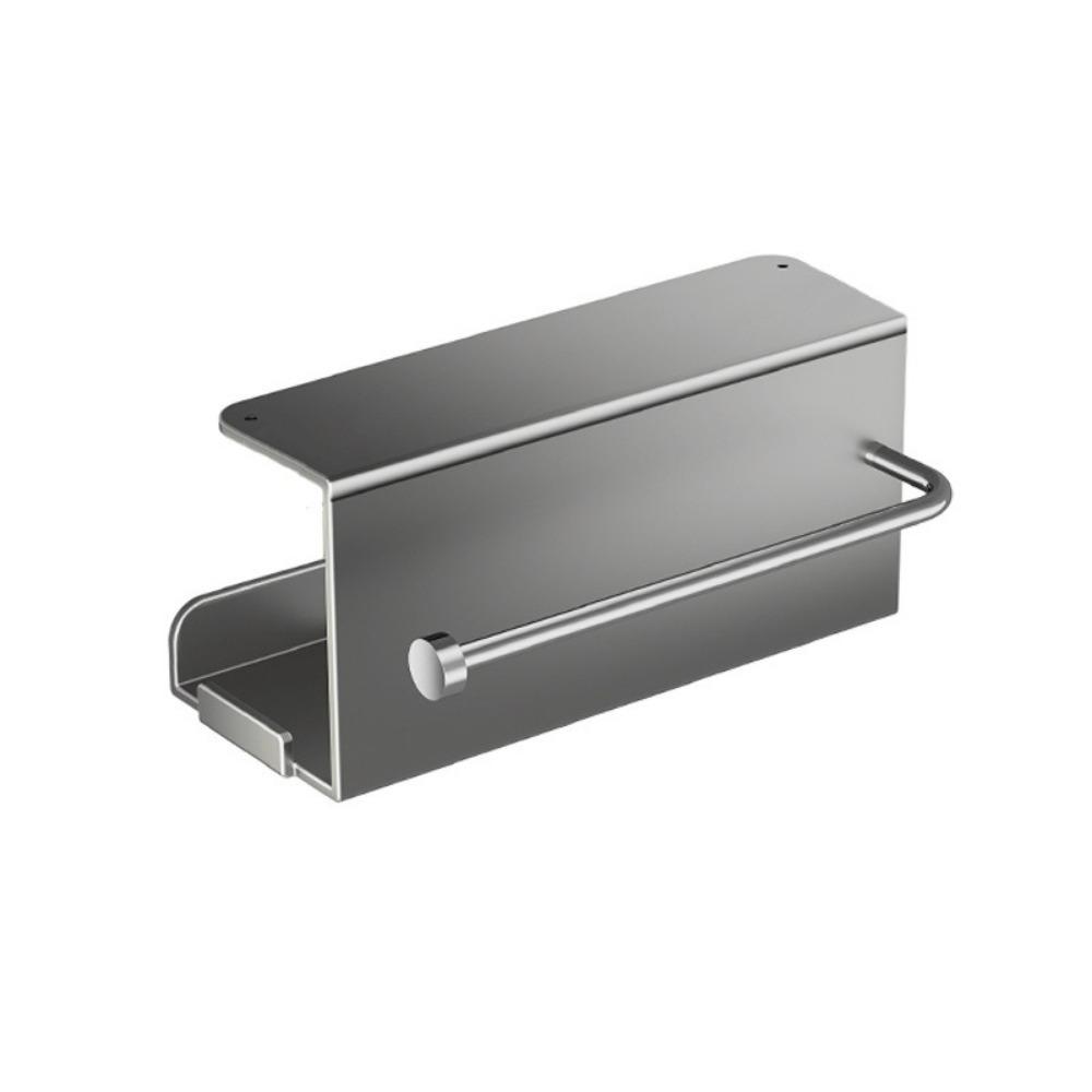 Carbon Steel Under Cabinet Paper Towel Holder Wall Mounted Roll Paper Holder  Bathroom