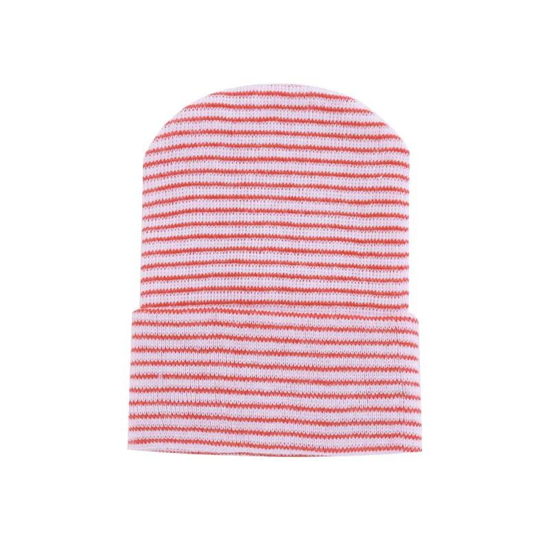 Cute Newborn Baby Hat Infant Girl Boy Comfy Striped Hospital Cap Winter Warm Toddler Outdoor Casual Beanie Newborn Hat