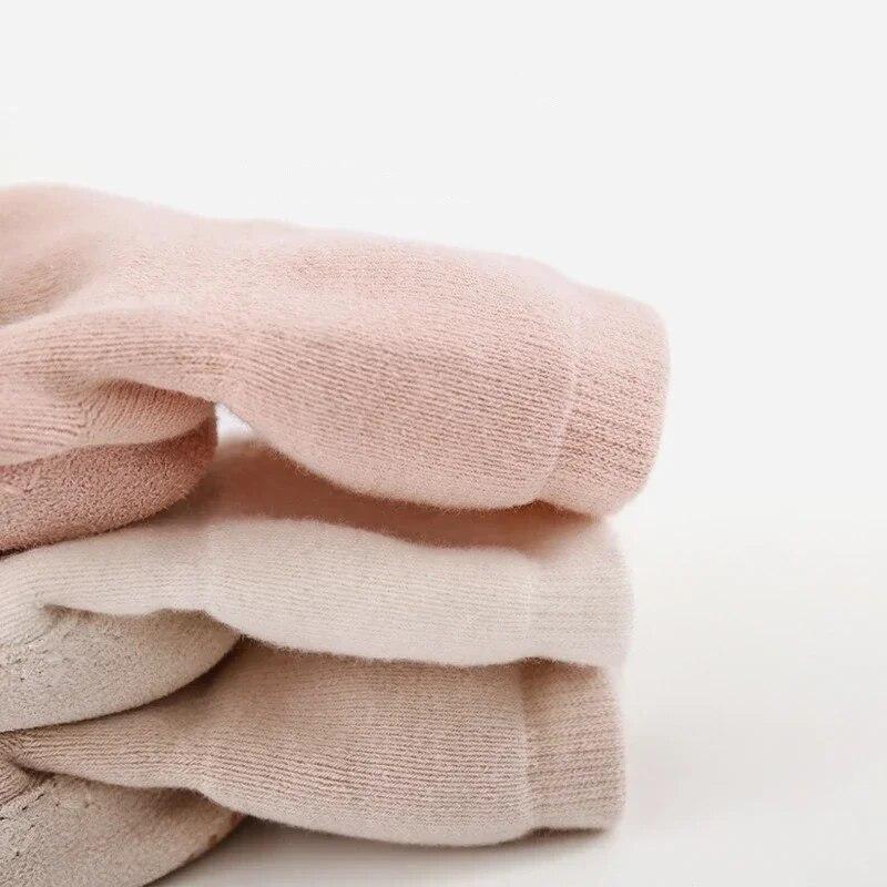 1 пара носков для новорожденных, корейская модная нескользящая обувь до икры с бантом для маленьких девочек, осенне-зимняя хлопковая обувь для первых ходунков