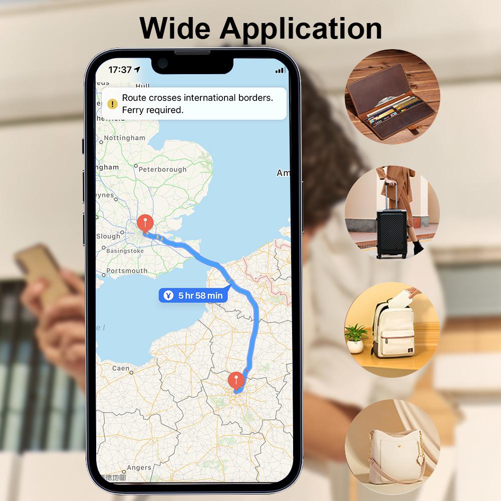 Для багажа автомобиля Pet Locator 1.9 мм Ультратонкий беспроводной кошелек Tracker Поиск смарт-карт для iPhone Apple Find My APP Anti-lost