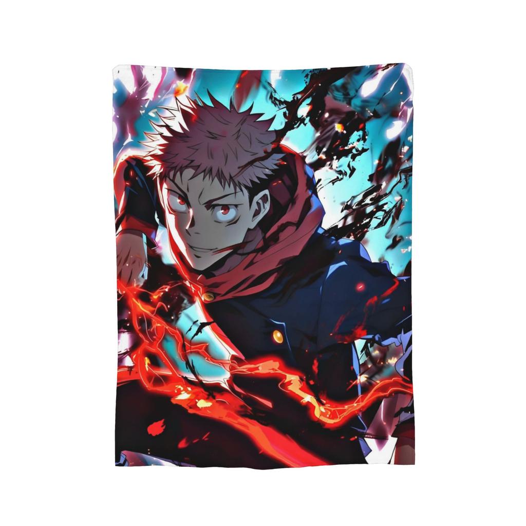 Yuji Itadori From Jujutsu Kaisen Anime Plush Blankets Awesome Throw Blanket for Home 125*100cm Bedspreads,