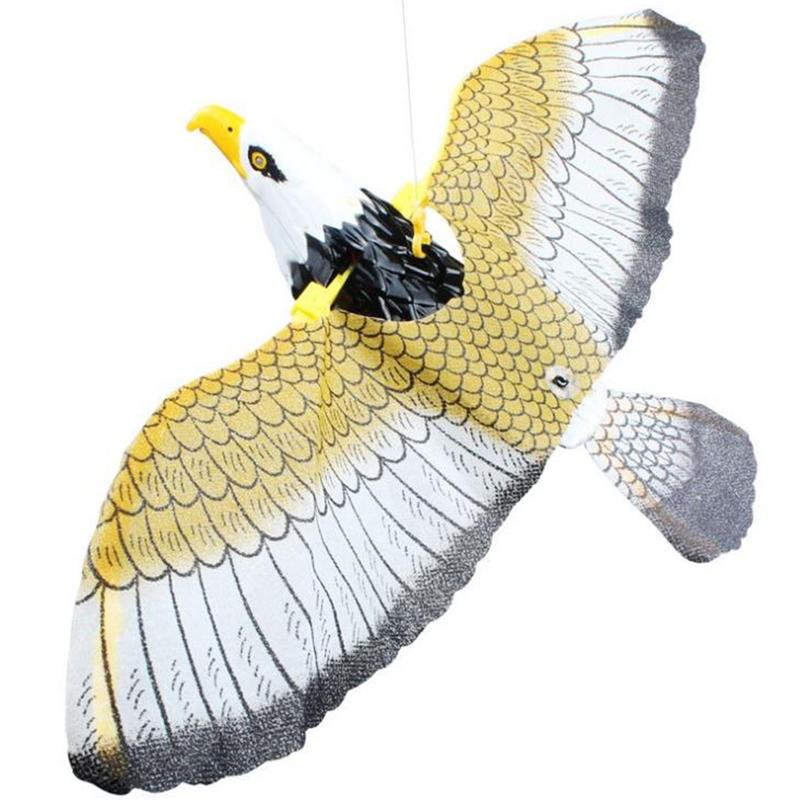 1шт светящийся репеллент от птиц висит орел с музыкой отпугиватель летающих птиц сад