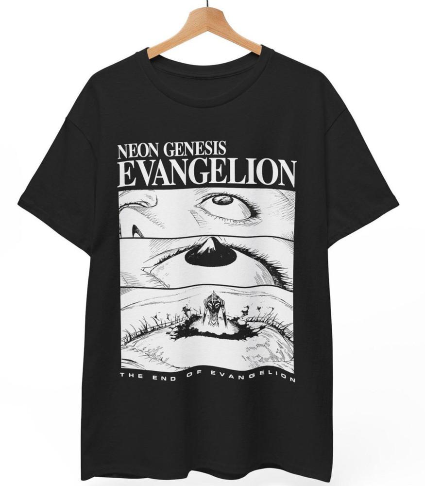 Футболка с принтом из аниме и манги Evangelion 'Конец Евангелиона' Ретро Графика UNISEX S-5XL Унисекс Футболка
