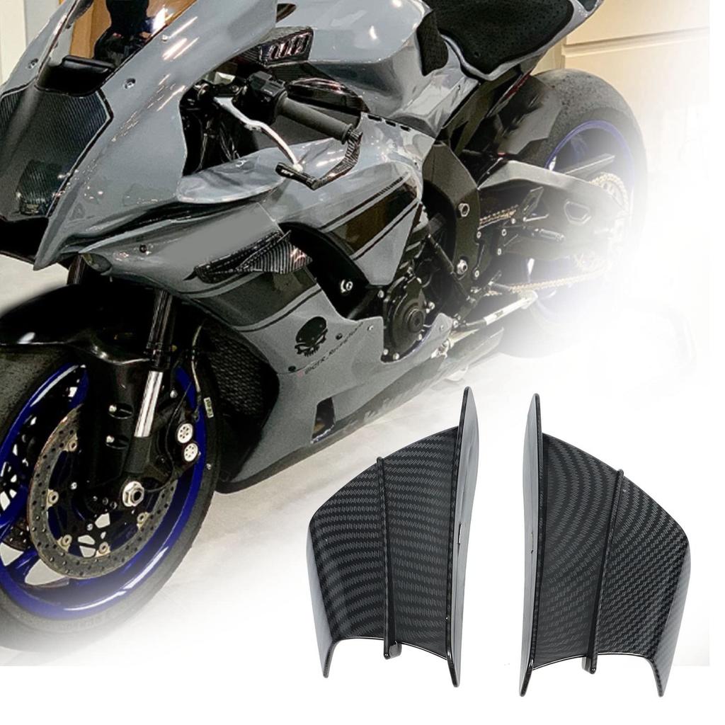Motorcycle Winglets, Wing Spoiler, Aerodynamic Wing Kit Spoiler, ABS Material, Universal, 2pcs