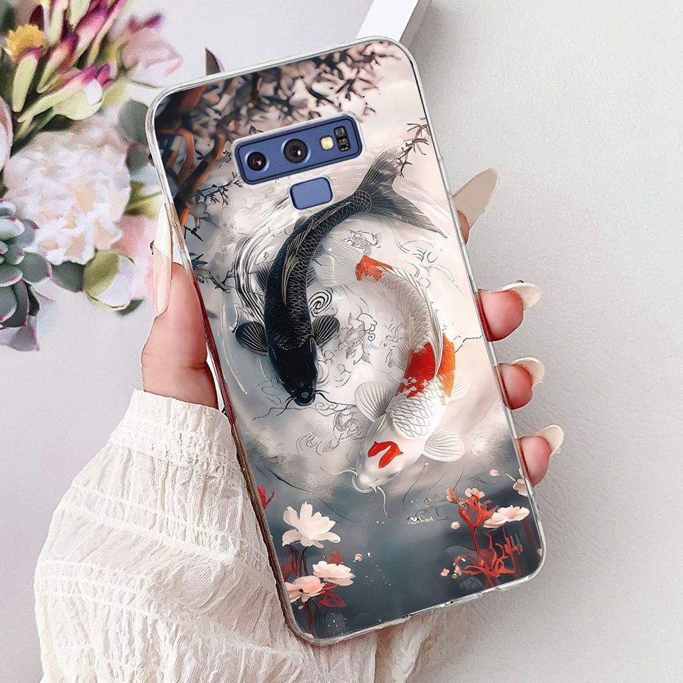 Прозрачный чехол для Samsung Note9 Милый Кот Модный Роскошный Расписной Мягкий Чехол для Телефона для Samsung Galaxy Note 9 Case SM-N9600 SM-N960F