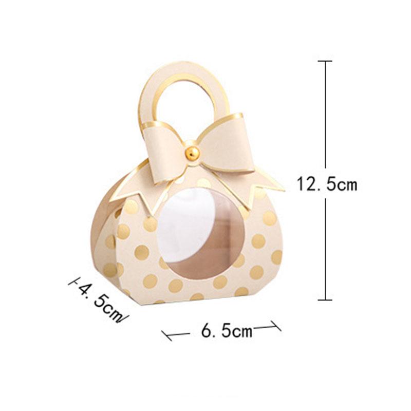 10 шт./лот, синие, розовые свадебные сувениры, подарочные коробки, прозрачное окно, коробка для упаковки конфет, крафт-бумага, коробка для драже с ручкой