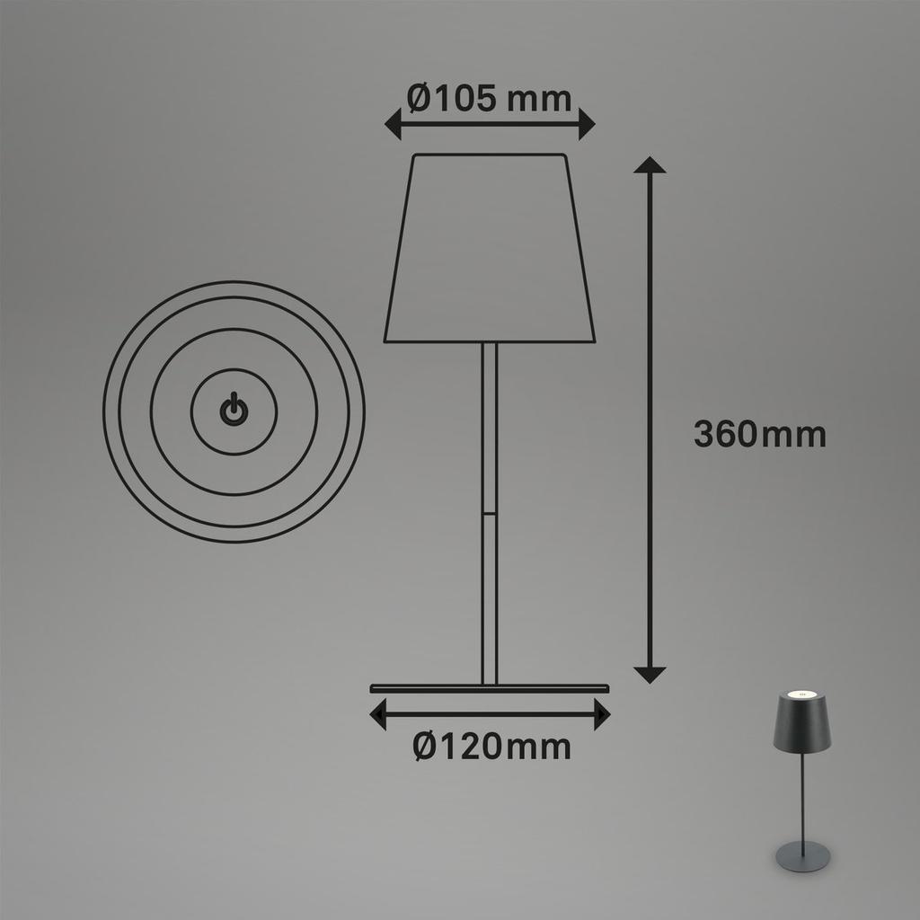 Lampka nocna led ip44 bezprzewodowa ze ściemniaczem do domu i ogrodu usb