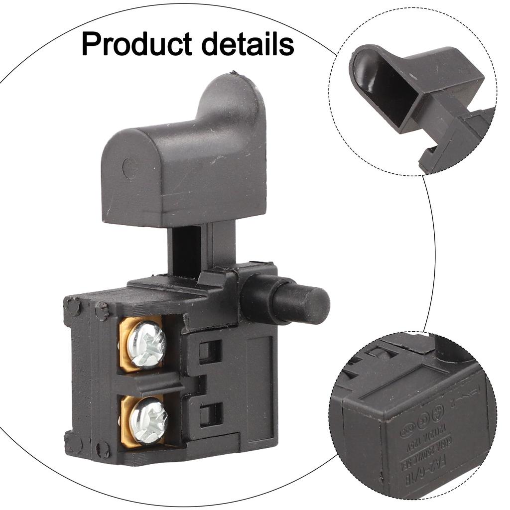 Выключатель дрели Выключатель Черный Фиксация БЕЗ Контакта Пластиковый Регулировка скорости Курковый выключатель Черный Для отрезной машины