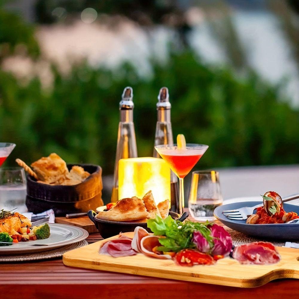 With Handle Bamboo Cutting Board Nonstick Wooden Pizza Paddle Thicken Food Serving Plate  Kitchen