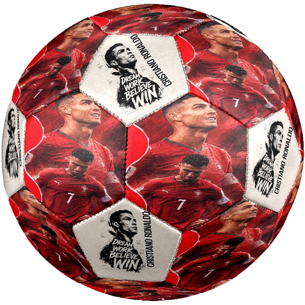 Ronaldo's Portugal Jersey Soccer Ball Size 5 Football Machine-Stitched Indoor/Outdoor Training and Matches Ideal for Soccer Enthusiasts