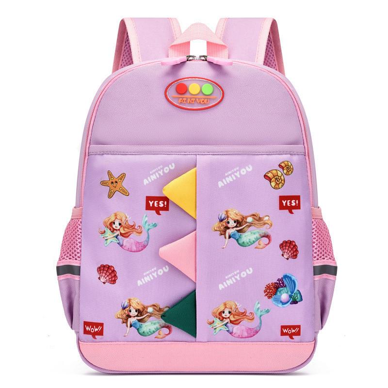 Stylish Boys Girls Cartoon Backpack Breathable Lightweight Oxford Fabric Bag