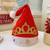 Snowflake Santa Claus Hat Merry Christmas Decoration Elk Deer Cap Red Plush Hat  Winter/Autumn