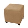 1PC Polar Fleece Ottoman Cover Stretch Stool Cover Square Footstool Cover All-inclusive Elastic Footrest Slipcover Living Room