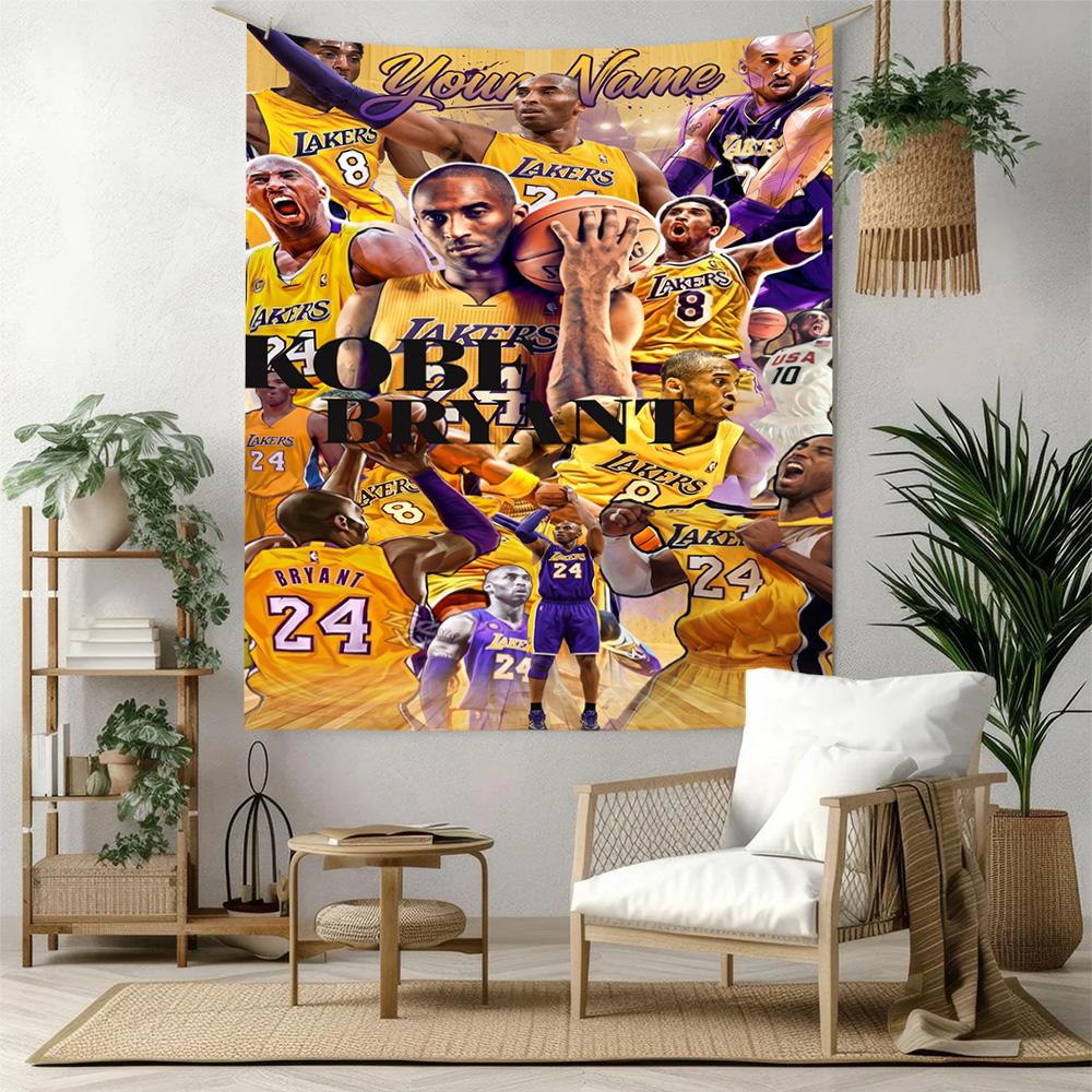 Kobe Custom Your Name Wall Decor Tapestry Art For Pet Memorial Birthdaywedding Party Backdrop Family Gift