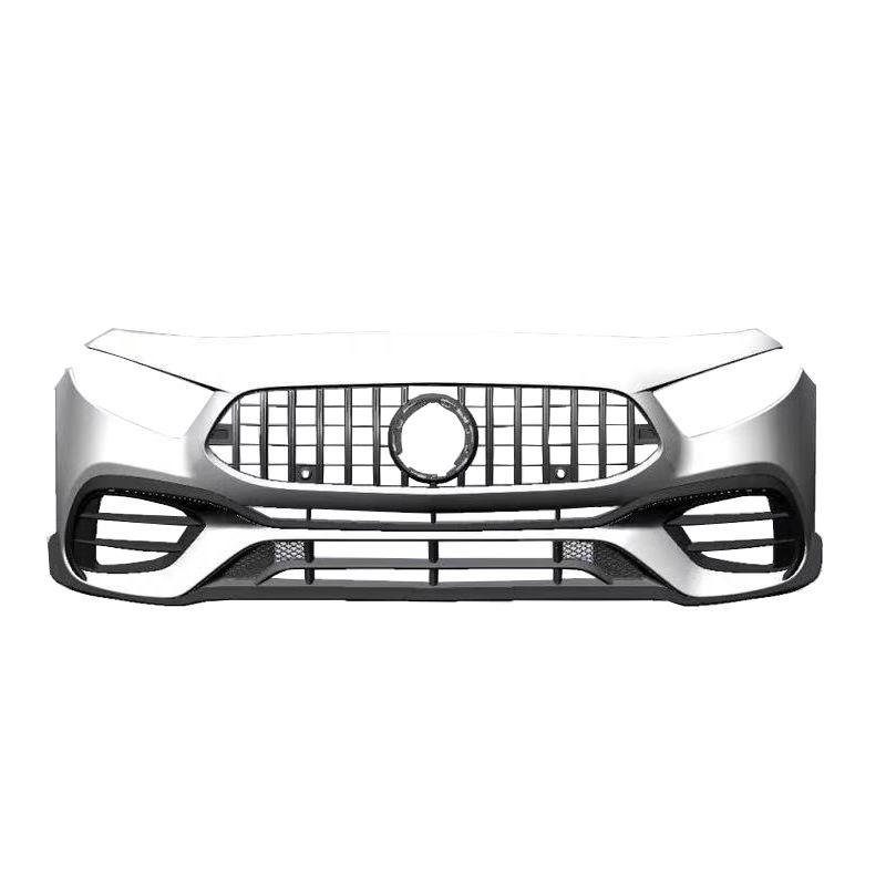 Подходит для моделей Mercedes-Benz A-Class W177 2019+: A200L, A220L, A180L, A35L, A45S - Комплект обвеса переднего бампера.