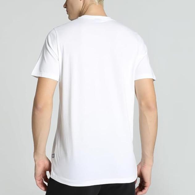Puma Футболка с коротким рукавом и принтом букв, спортивная, для бега, мужская, белая 685657-02
